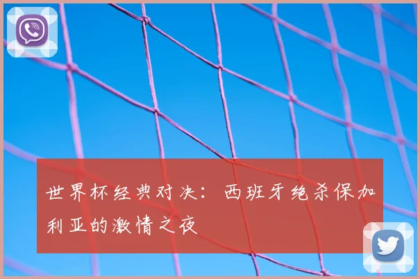 世界杯经典对决：西班牙绝杀保加利亚的激情之夜